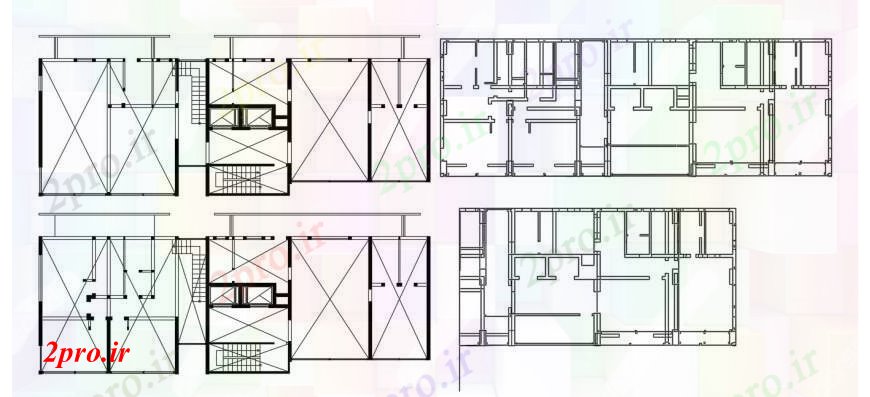 دانلود نقشه طراحی جزئیات ساختار چهار طبقه ساختار طرحی پوشش برای آپارتمان   ساخت و ساز (کد96320)