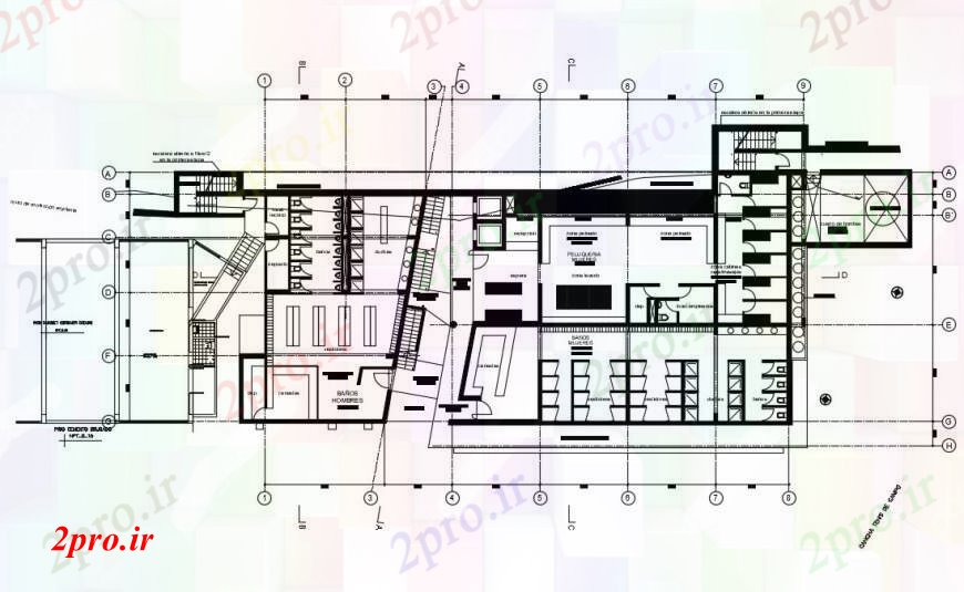 دانلود نقشه مسکونی  ، ویلایی ، آپارتمان   دو بعدی  رسم کف ناف  اتوکد نما (کد96383)