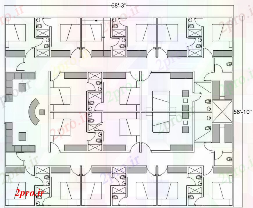 دانلود نقشه مسکونی  ، ویلایی ، آپارتمان  طراحی  دو بعدی  از مهمان نهایی  اتوکد خانه (کد96411)