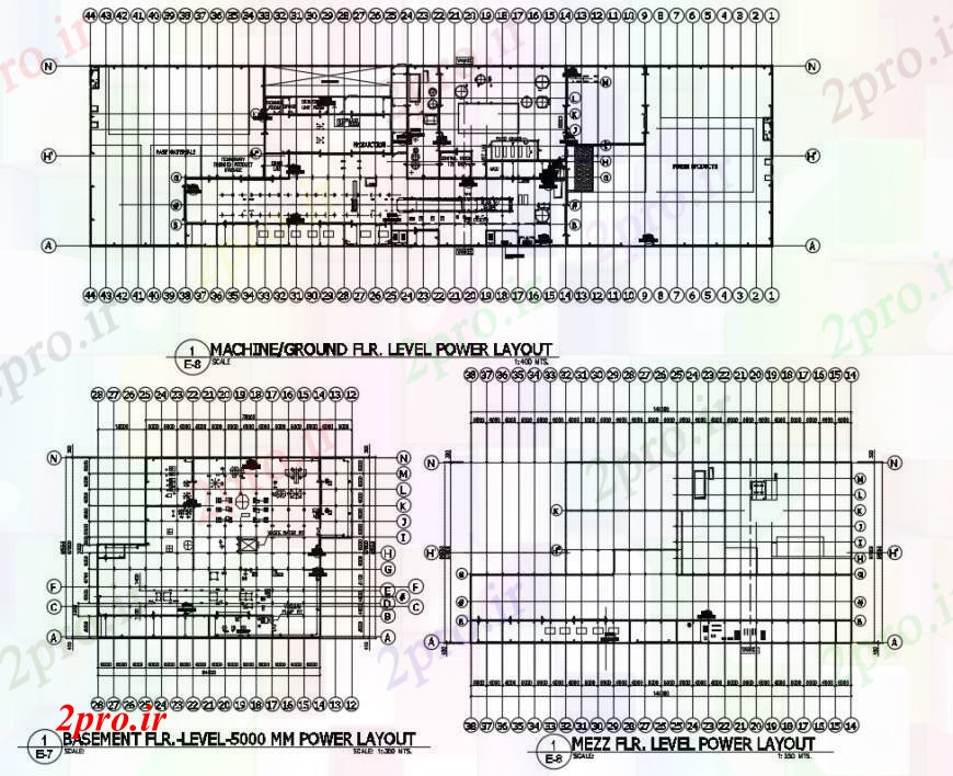 دانلود نقشه تاسیسات برق طراحی دو بعدی از طرحی ماشین 69 در 84 متر (کد96476)