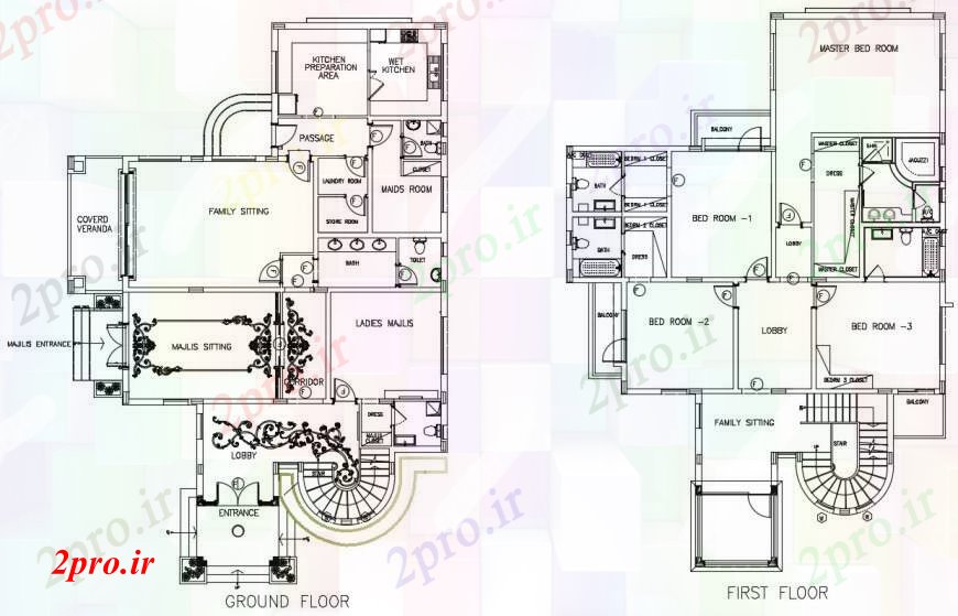 دانلود نقشه جزئیات طراحی در و پنجره  طراحی درب خانه  از  دو بعدی  (کد96477)