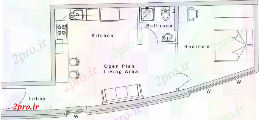 دانلود نقشه مسکونی ، ویلایی ، آپارتمان پروژه داخل خانه بالای صفحه 5 در 10 متر (کد96532)