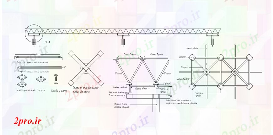 دانلود نقشه طراحی جزئیات ساختار بخش سقف، پایه و اساس و  ساختار طراحی جزئیات (کد96550)
