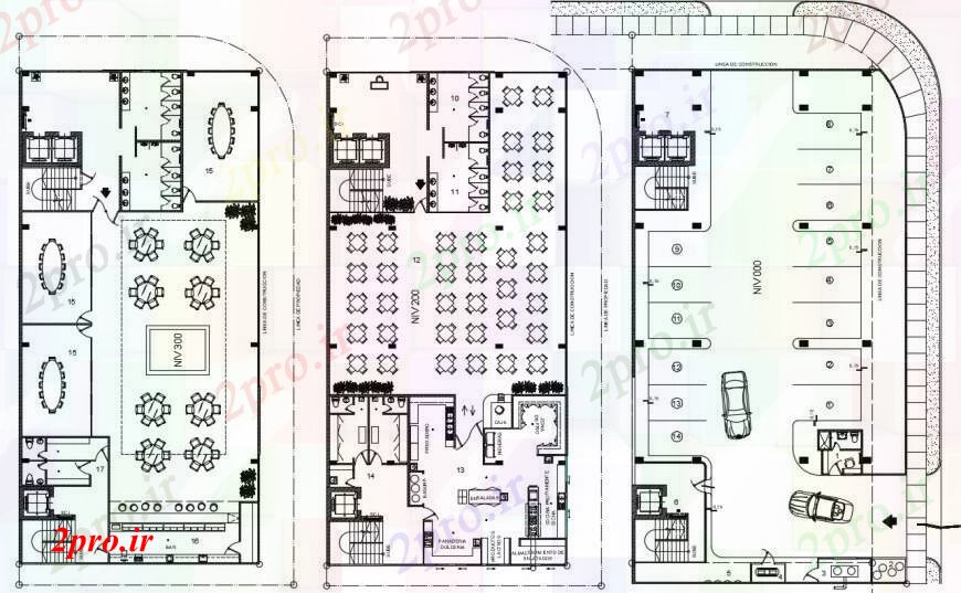 دانلود نقشه هتل - رستوران - اقامتگاه  برنامه ریزی دو بعدی  از طرحی رستوران اتوکد   (کد96604)