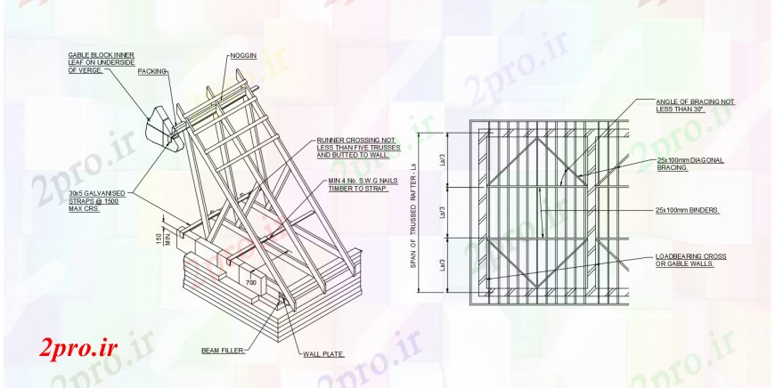 دانلود نقشه طراحی جزئیات ساختار فرح بخش برای بخش روابط سقف و ساختار جزئیات (کد96633)