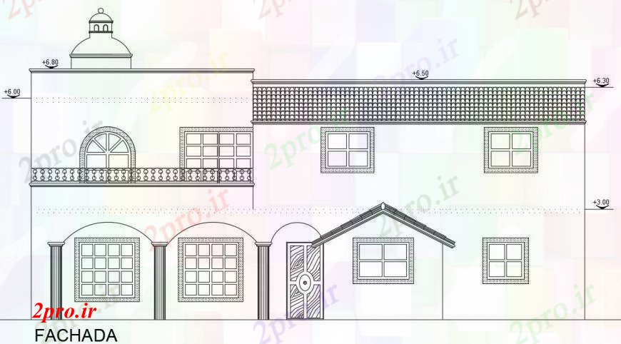 دانلود نقشه مسکونی ، ویلایی ، آپارتمان طراحی جزئیات مسکن ویلا 10 در 14 متر (کد96636)