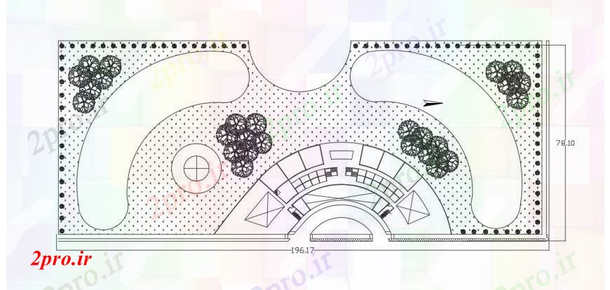 دانلود نقشه هتل - رستوران - اقامتگاه  طراحی  دو بعدی  از هتل نما  2 اتوکد (کد96728)