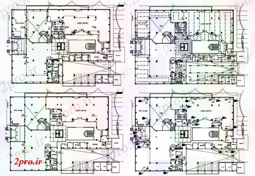 دانلود نقشه طراحی داخلی سقف های الکتریکی طبقه طراحی داخلی طراحی 40 در 52 متر (کد96729)