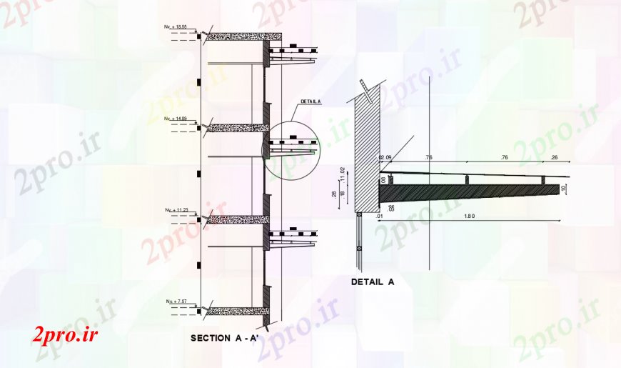 دانلود نقشه طراحی جزئیات ساختار Brise جزئیات بخش سازنده تنها با  سقف (کد96757)