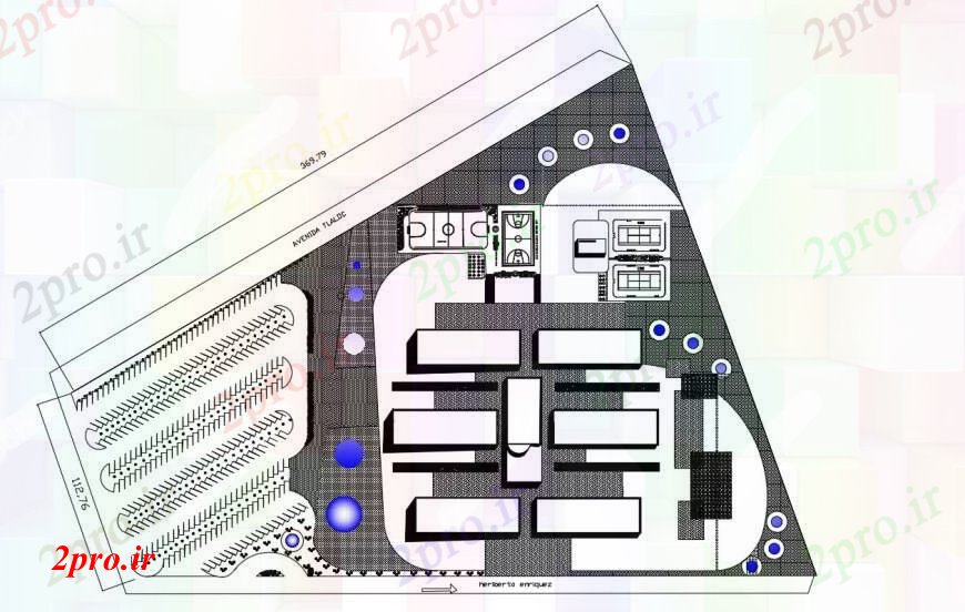 دانلود نقشه دانشگاه ، آموزشکده ، مدرسه ، هنرستان ، خوابگاه - طراحی دو بعدی طراحی نما اتوکد 114 در 138 متر (کد96760)