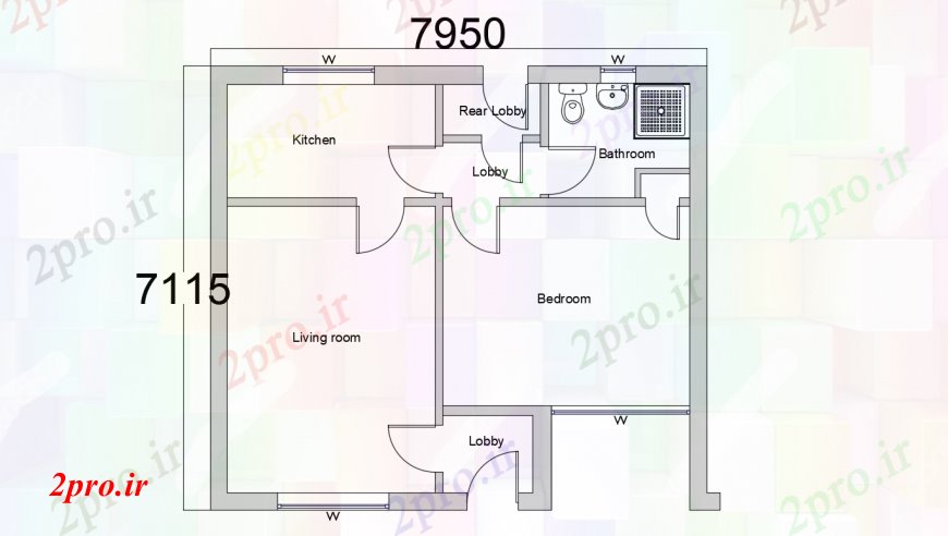 دانلود نقشه مسکونی  ، ویلایی ، آپارتمان  جزئیات طرحی طبقه همکف ویلا (کد96774)