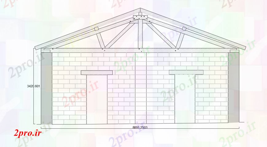 دانلود نقشه مسکونی  ، ویلایی ، آپارتمان  انبار خانه و بخش شیروانی  (کد96783)