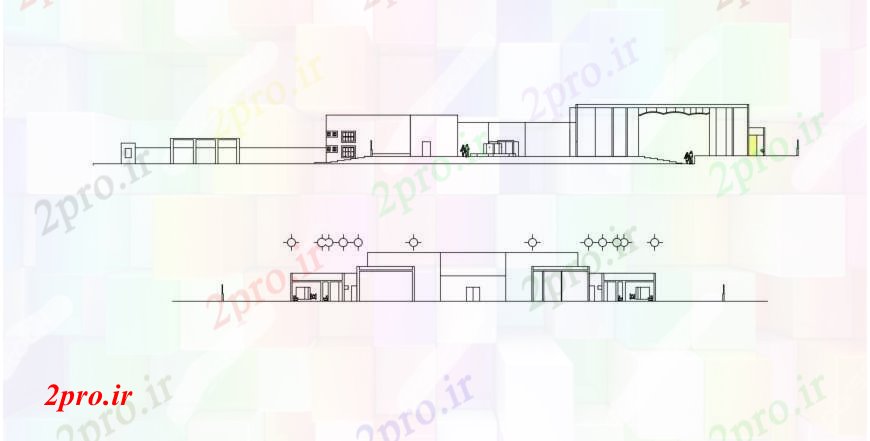 دانلود نقشه مسکونی ، ویلایی ، آپارتمان طراحی دو بعدی از طبقه اول بیرونی اتوکد 62 در 66 متر (کد96798)