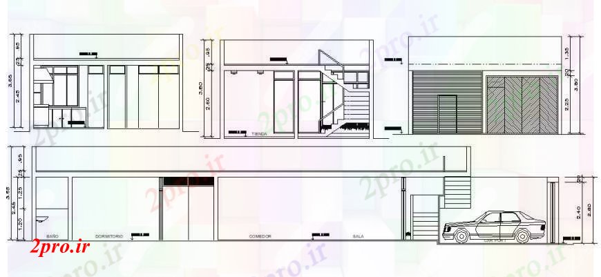 دانلود نقشه مسکونی  ، ویلایی ، آپارتمان  طراحی  دو بعدی  از بخش  اتوکد خانه (کد96840)