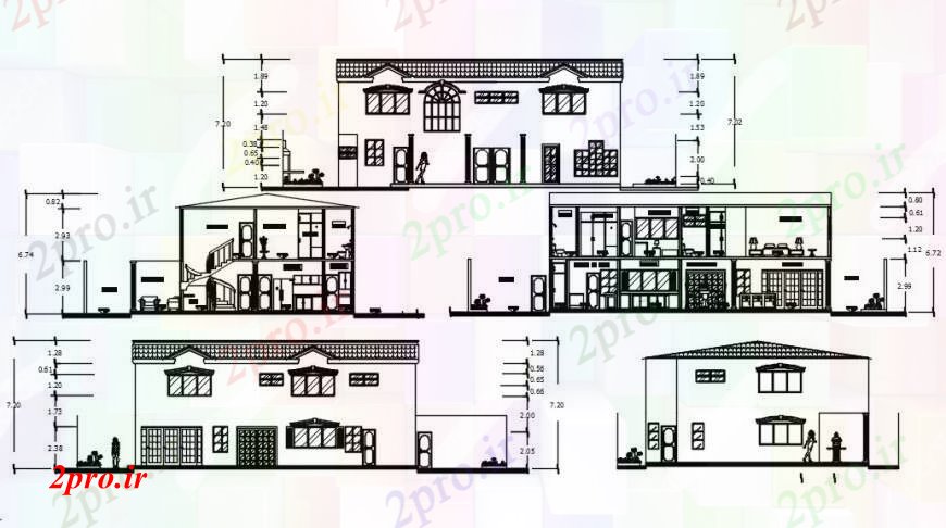 دانلود نقشه مسکونی  ، ویلایی ، آپارتمان  طراحی  دو بعدی  از خانه مسکونی  بخشی اتوکد (کد96866)