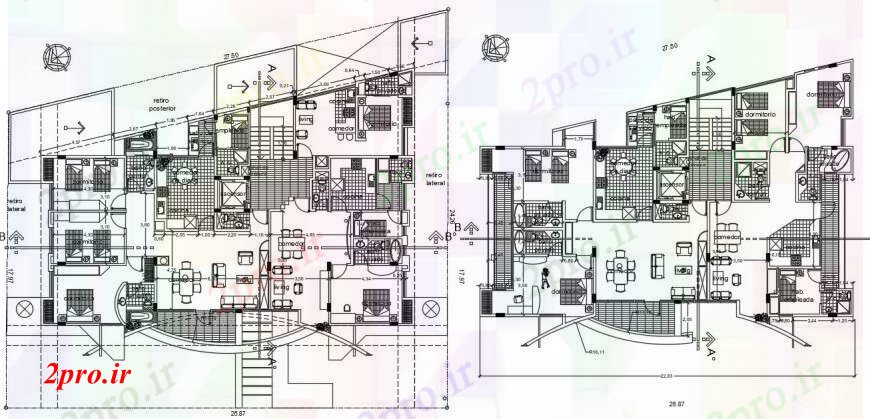 دانلود نقشه مسکونی  ، ویلایی ، آپارتمان  زندگی طراحی آپارتمان   طرحی  دو بعدی    اتوکد (کد96909)