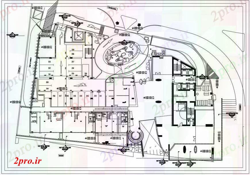 دانلود نقشه مسکونی  ، ویلایی ، آپارتمان  آپارتمان طبقه طرحی   جزئیات (کد96910)