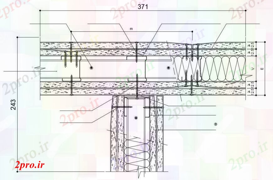 دانلود نقشه طراحی جزئیات ساختار تنها مشترک قاب درب و ساختار جزئیات (کد96925)