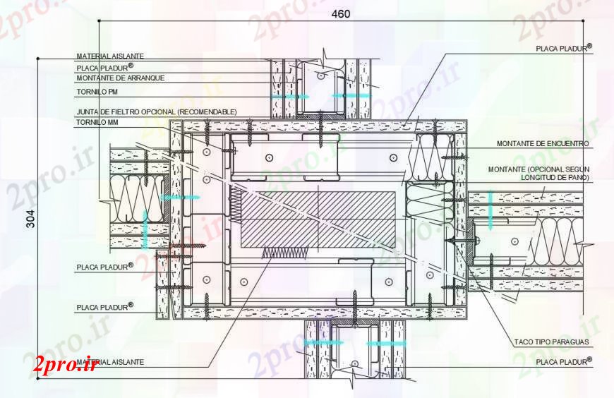 دانلود نقشه جزئیات طراحی در و پنجره  ساختار قاب چوب و جزئیات مشترک برای خانه (کد96931)