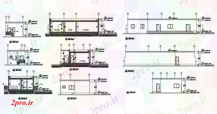 دانلود نقشه مسکونی  ، ویلایی ، آپارتمان  خانه مسکونی تمام بخش طرفه و ساختار دو بعدی  طراحی جزئیات  (کد96958)