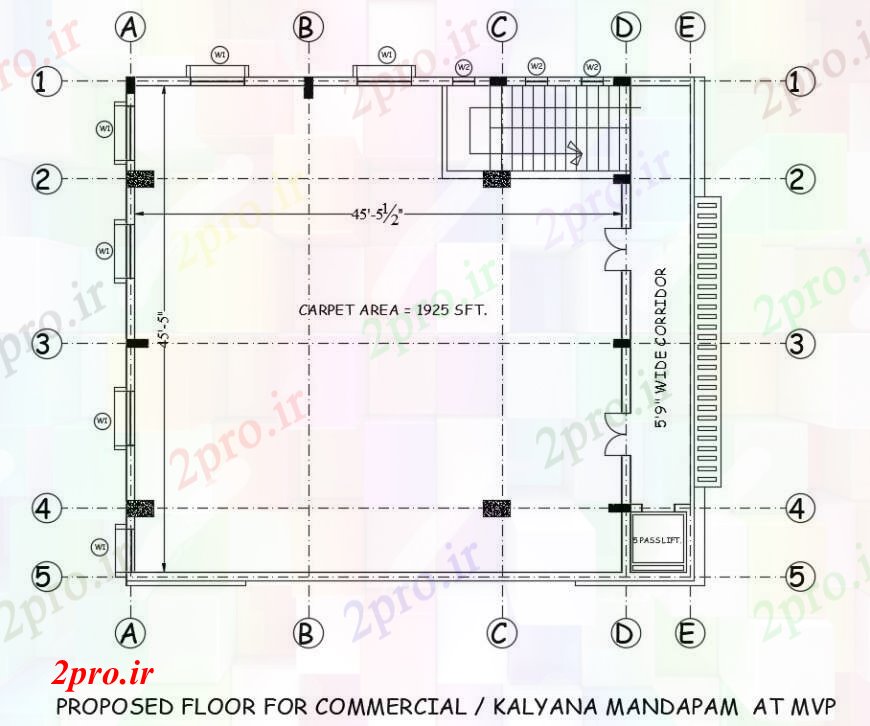 دانلود نقشه طراحی جزئیات ساختار پیشنهادی جزئیات ساختار طرحی پایه و اساس فروشگاه 5 در 6 متر (کد97007)