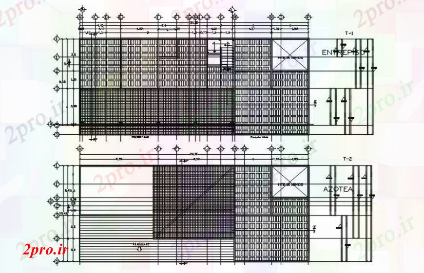 دانلود نقشه مسکونی ، ویلایی ، آپارتمان طراحی دو بعدی خانه پروژه کامل اتوکد 9 در 24 متر (کد97101)