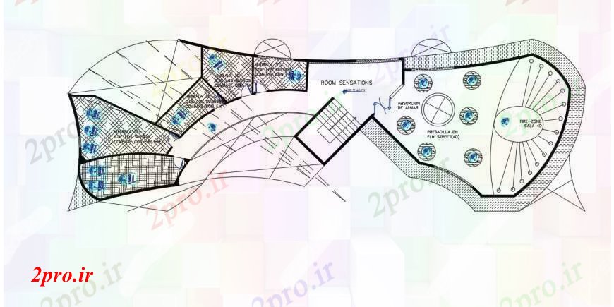 دانلود نقشه ساختمان دولتی ، سازمانی طراحی دو بعدی گاه مرکز 12 در 35 متر (کد97147)