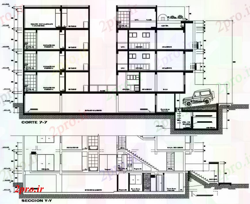 دانلود نقشه مسکونی  ، ویلایی ، آپارتمان  اقامت بخش آپارتمان    طرحی  (کد97200)