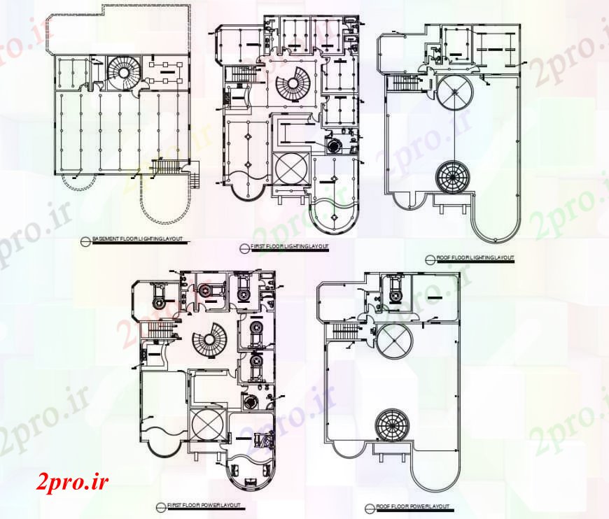 دانلود نقشه جزئیات ساخت و ساز طراحی  دو بعدی  از طرحی قدرت   (کد97217)