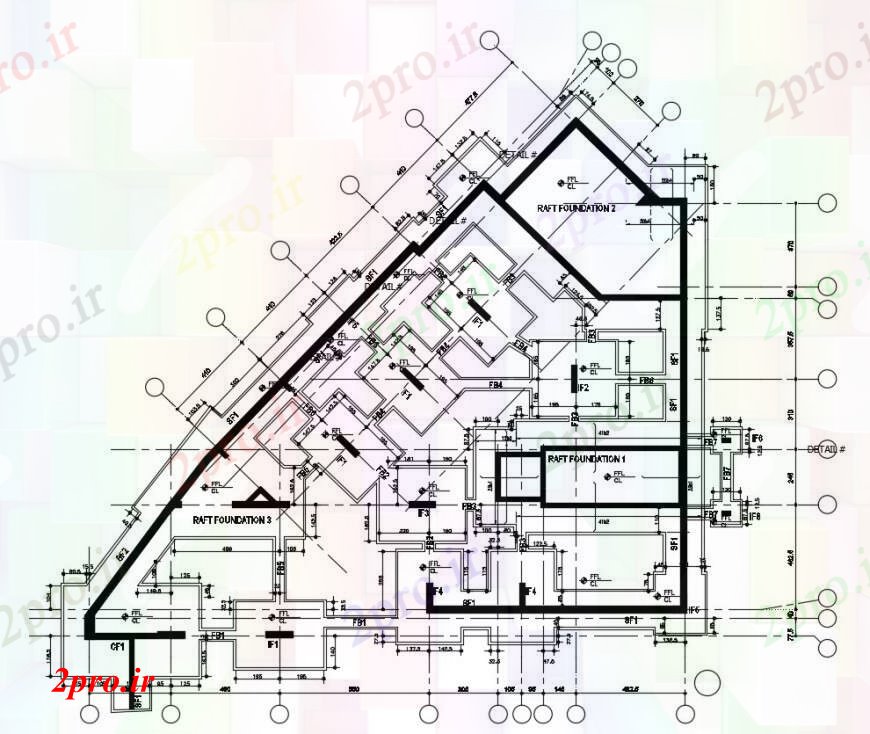 دانلود نقشه جزئیات ساخت و ساز طراحی  دو بعدی  از پایه و اساس  جزئیات (کد97226)