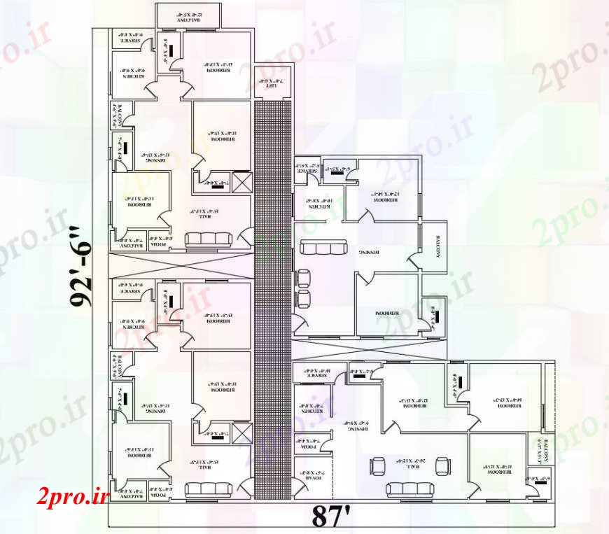 دانلود نقشه مسکونی  ، ویلایی ، آپارتمان  طراحی  دو بعدی  آپارتمان   اتاق نشیمن  اتوکد (کد97230)