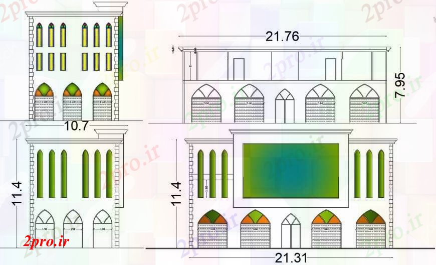 دانلود نقشه کارخانه صنعتی  ، کارگاه کارخانه فولاد  اتوکد بیرونی (کد97307)