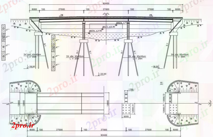 دانلود نقشه جزئیات ساخت پل پرتو فولاد  پل اتوکد طراحی (کد97310)