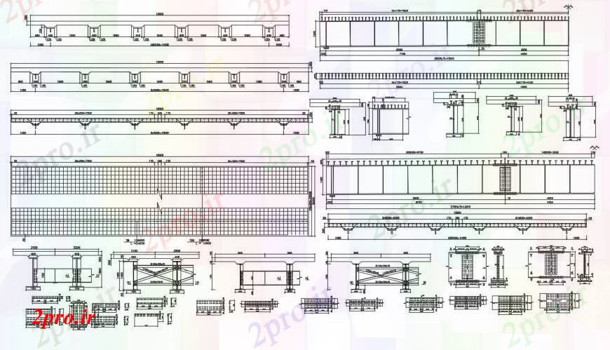 دانلود نقشه جزئیات ساخت پل طراحی پل پرتو فولاد  ساخت و ساز (کد97312)
