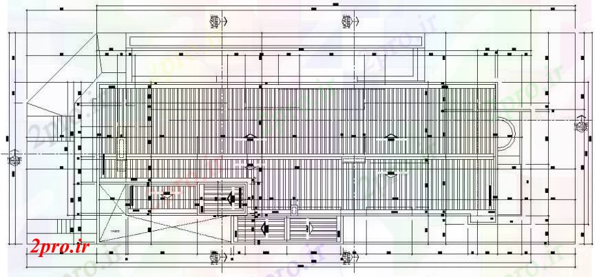 دانلود نقشه جزئیات ساخت و ساز طرحی سقفطراحی جزئیات اتوکد 8 در 29 متر (کد97321)