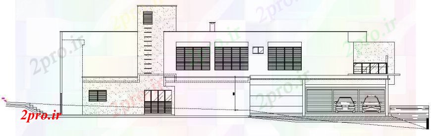 دانلود نقشه مسکونی ، ویلایی ، آپارتمان جزئیات دو بعدی طراحی از ساخت و ساز آپارتمان نما 8 در 29 متر (کد97329)