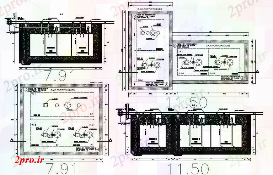 دانلود نقشه کارخانه صنعتی  ، کارگاه سوخت مایع ارسال تانک   (کد97342)