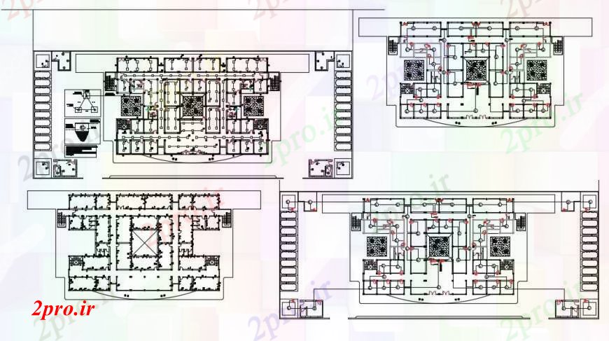 دانلود نقشه اتوماسیون و نقشه های برق طراحی  دو بعدی  طرحی دفتر الکتریکی  اتوکد سقف (کد97381)