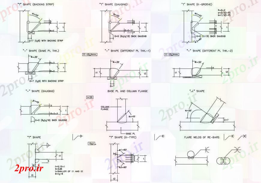 دانلود نقشه جزئیات ساخت و ساز ساختار فولاد  اتوکد (کد97408)