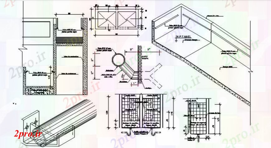 دانلود نقشه جزئیات پله و راه پله  Mayolica طراحی نما   روکش (کد97494)