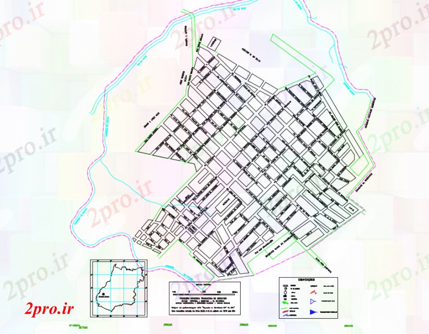 دانلود نقشه برنامه ریزی شهری شهرستان معماری برنامه ریزی دراز کردن جزئیات (کد97564)