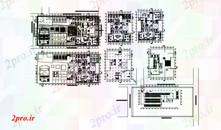 دانلود نقشه ساختمان اداری - تجاری - صنعتی جزئیات طرحی طراحی های تجارت ساخت 80 در 170 متر (کد97571)