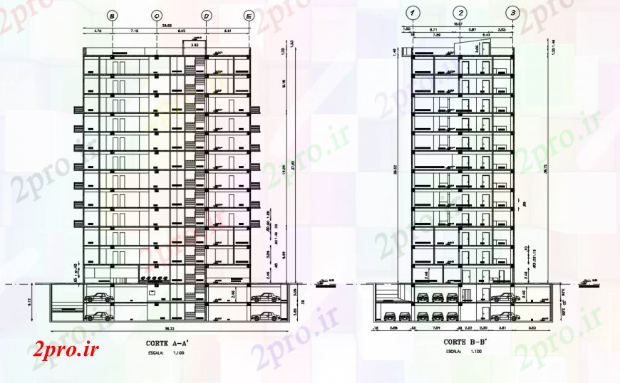 دانلود نقشه مسکونی  ، ویلایی ، آپارتمان   بخشی طراحی جزئیات آپارتمان    به   (کد97573)