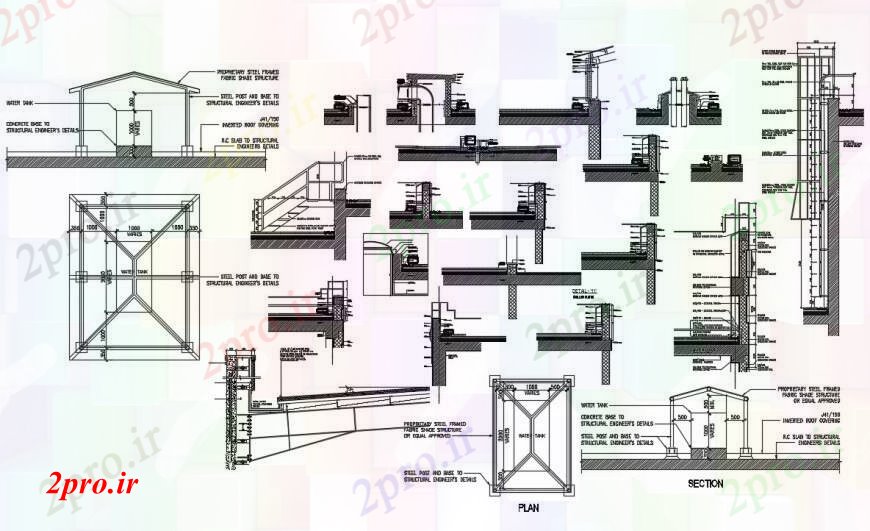 دانلود نقشه کارخانه صنعتی  ، کارگاه طرحی ذخیره سازی جزئیات طراح  اتوکد (کد97658)