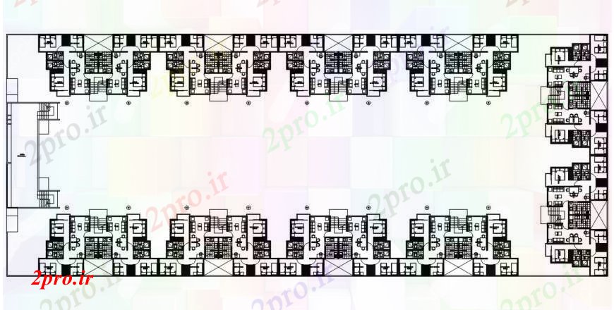 دانلود نقشه مسکونی ، ویلایی ، آپارتمان آپارتمان دو بعدی جامعه 36 در 93 متر (کد97662)