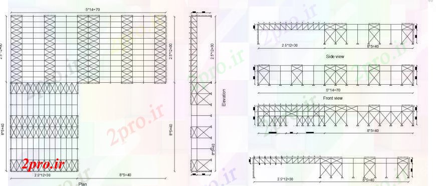 دانلود نقشه جزئیات ساخت و ساز طراحی جزئیات بالادست  نما  (کد97669)