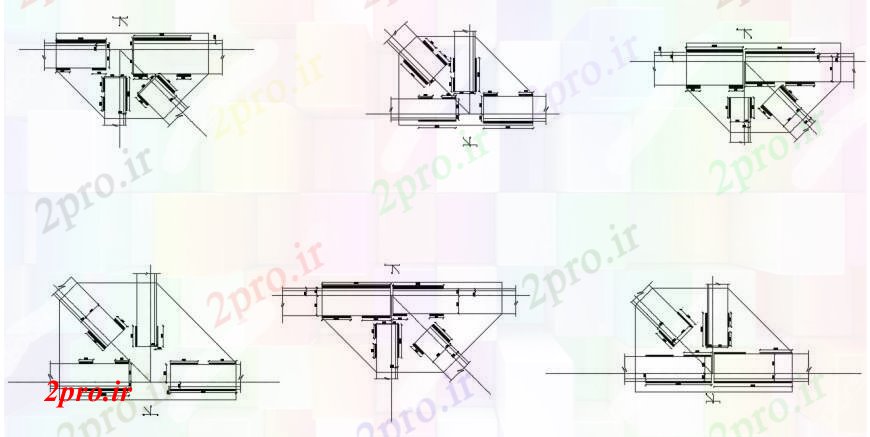 دانلود نقشه طراحی جزئیات ساختار   اتصالات سازه و اتصالات بلوک جزئیات (کد97670)