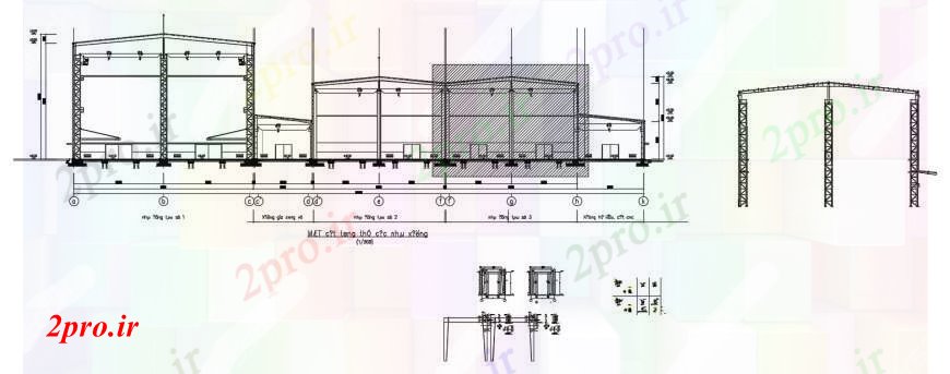 دانلود نقشه کارخانه صنعتی  ، کارگاه جزئیات  طراحی های بخش انبار  (کد97675)