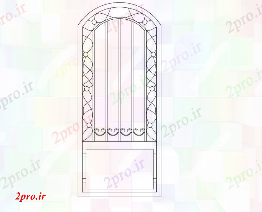 دانلود نقشه جزئیات طراحی در و پنجره  طراحی جزئیات درب و نما (کد97693)