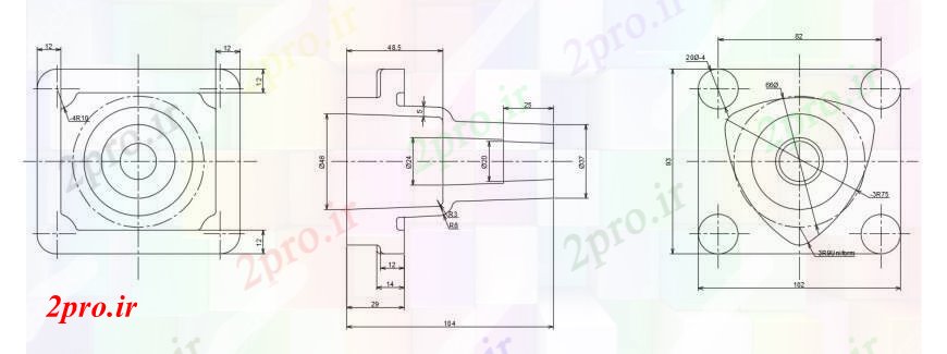 دانلود نقشه بلوک های مکانیکی طراحی جزئیات  واحد ماشین آلات بلوک  (کد97697)